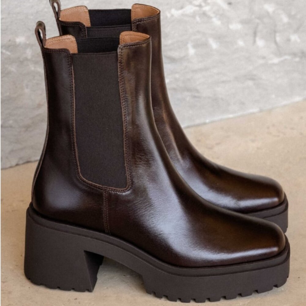 Bobbies Paris Chelsea Boots- Amara- Espresso, Size 36